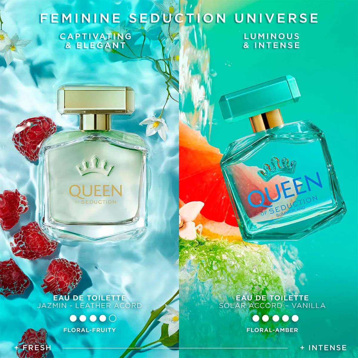 PERFUME BANDERAS QUEEN OF SEDUCTION SUMMERLAND MUJER EDT 80 ML - 4