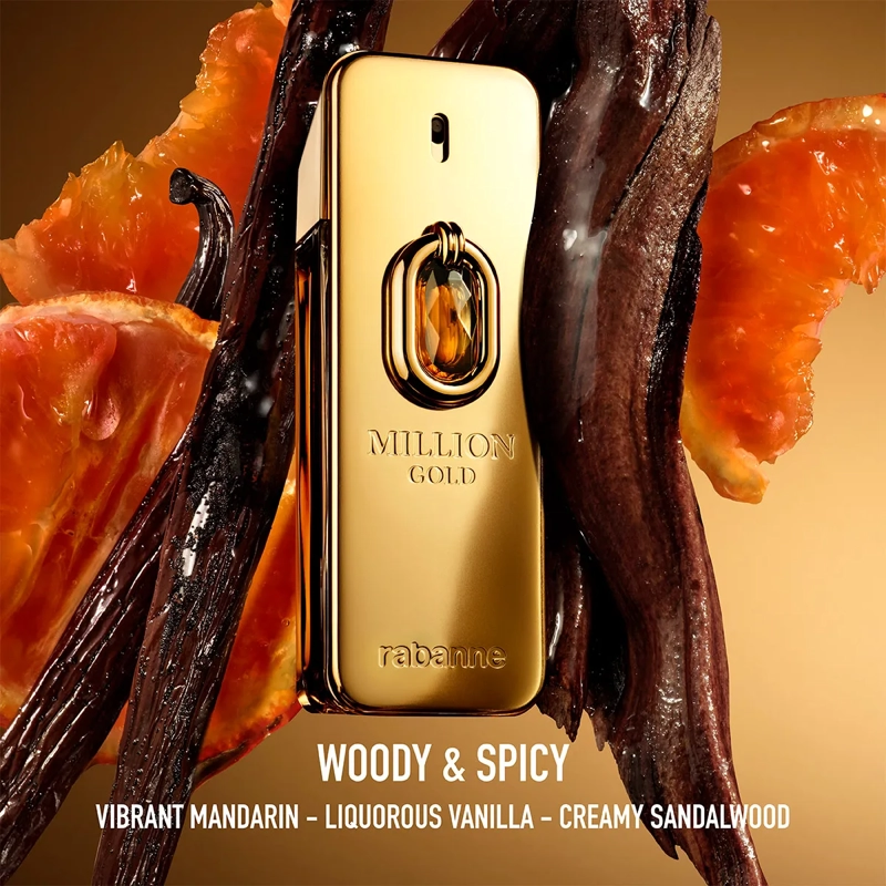 PERFUME RABANNE HOMBRE 100 ML MILLION GOLD ELIXIR PARFUM INTENSE - 3
