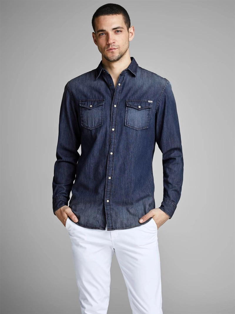 CAMISA HOMBRE JACK & JONES MANGA LARGA - 1