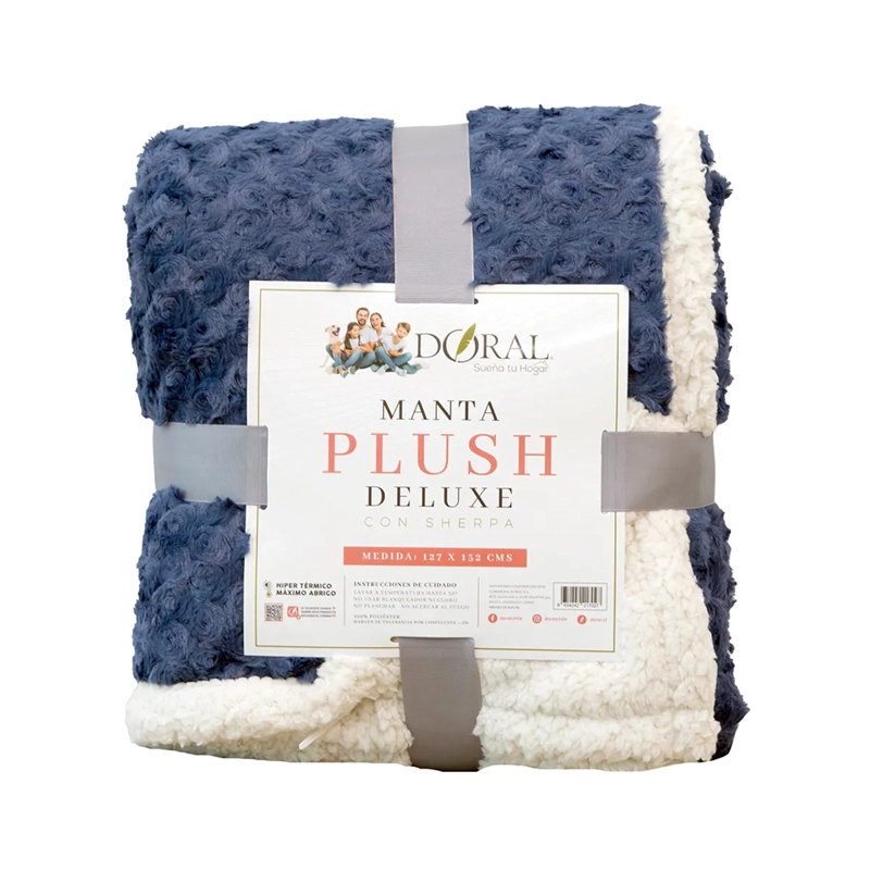 MANTA DORAL OUTBOSS DELUXE 152 X 127 CM SHERPA AZUL - 5