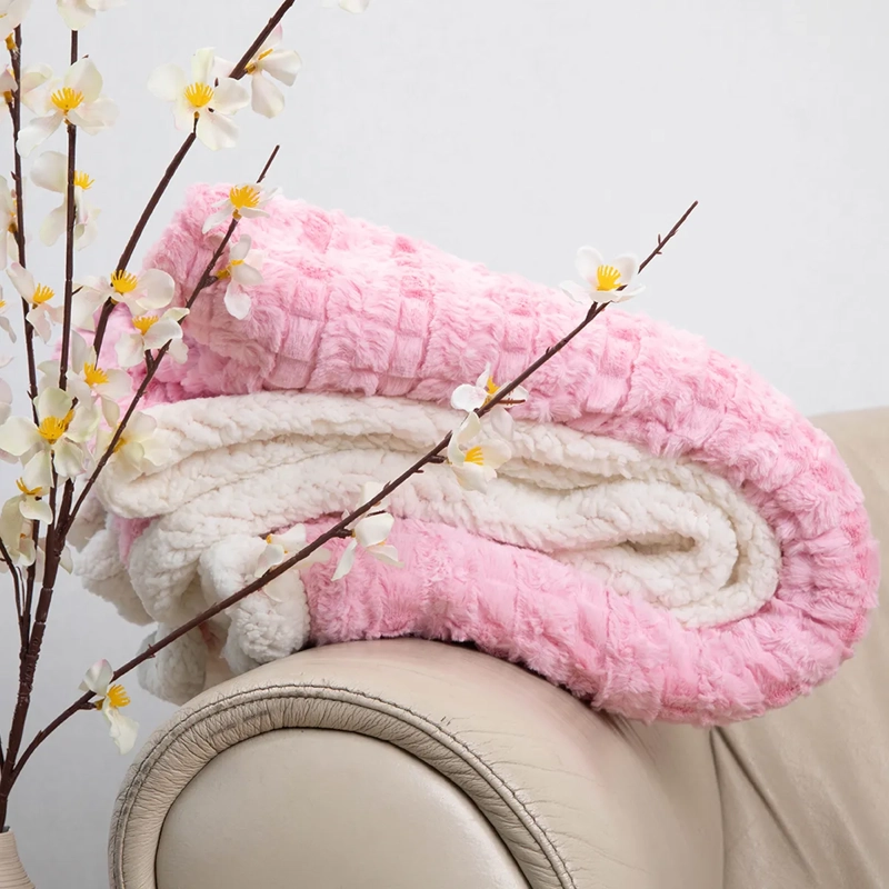 MANTA DORAL OUTBOSS DELUXE 152 X 127 CM SHERPA ROSADO - 4