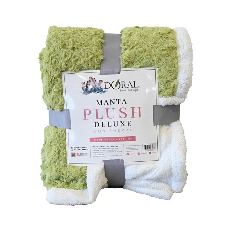 MANTA DORAL OUTBOSS DELUXE 152 X 127 CM SHERPA VERDE - 5