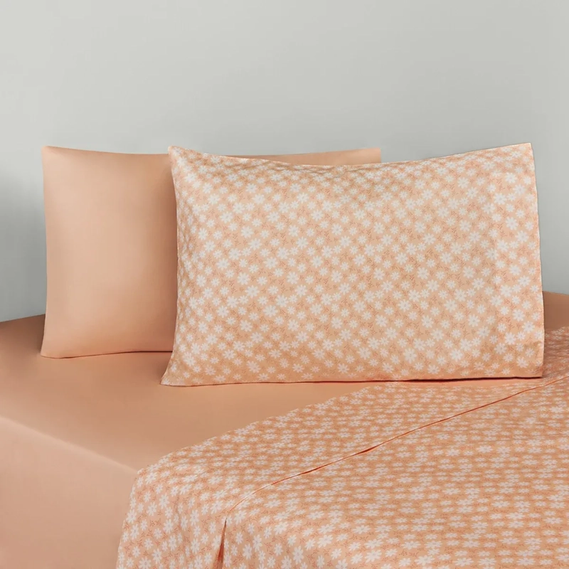 JUEGO DE SÁBANAS RIPLEY HOME ESTAMPADA LISA 4 SHAMS 2 PLAZAS MARG ROSA - 1