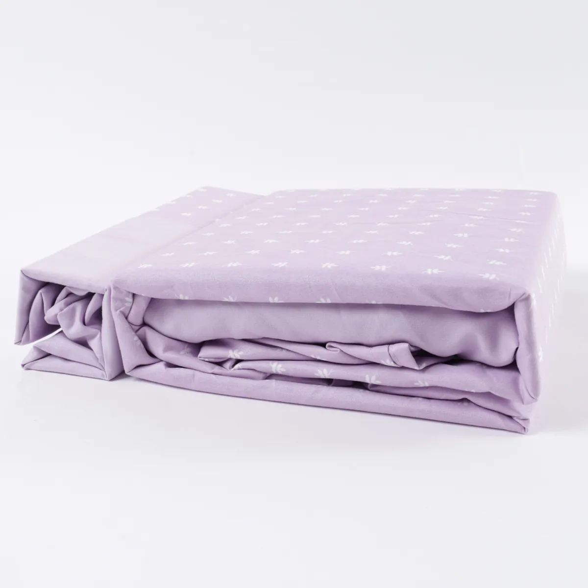 JUEGO DE SÁBANAS RIPLEY HOME ESTAMPADA 4 SHAMS KING HOJAS LILA - 1