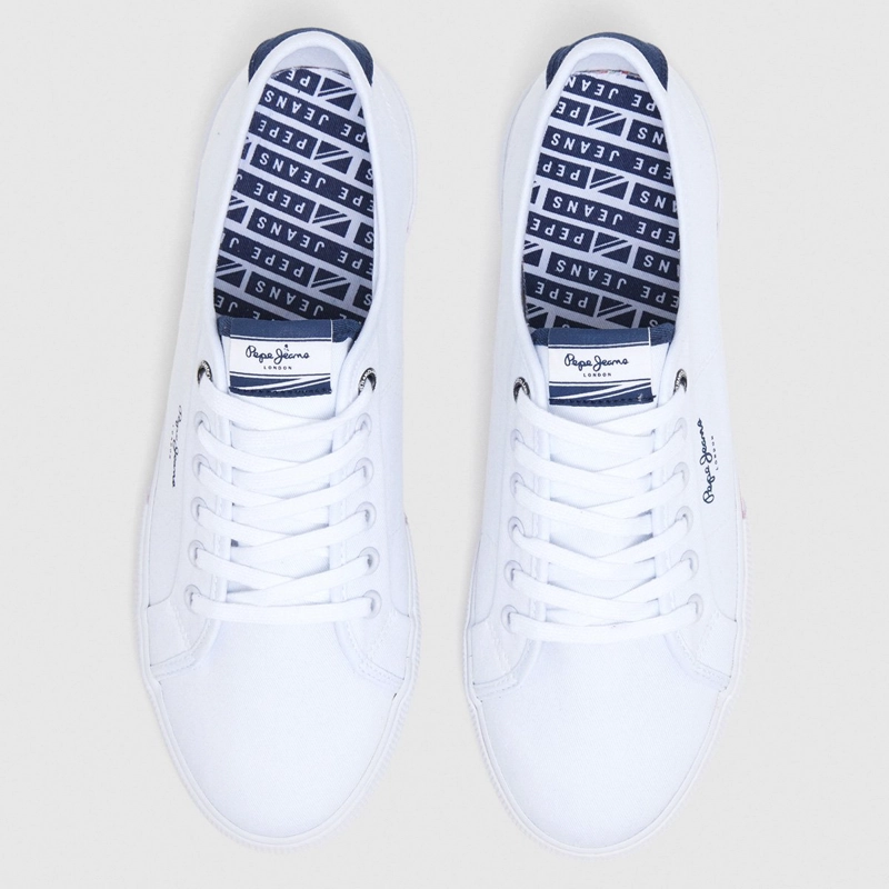 ZAPATILLAS HOMBRE PEPE JEANS LONDON URBANO BLANCO BRADY MEN BASIC - 3