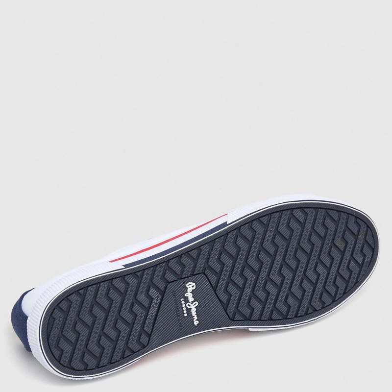ZAPATILLAS HOMBRE PEPE JEANS LONDON URBANO BLANCO BRADY MEN BASIC - 4