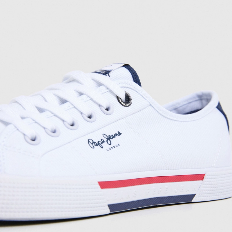 ZAPATILLAS HOMBRE PEPE JEANS LONDON URBANO BLANCO BRADY MEN BASIC - 5
