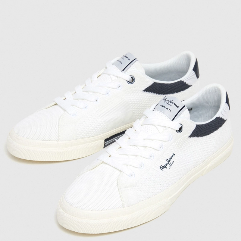 ZAPATILLAS HOMBRE PEPE JEANS LONDON URBANO BLANCO KENTON KNIT - 2