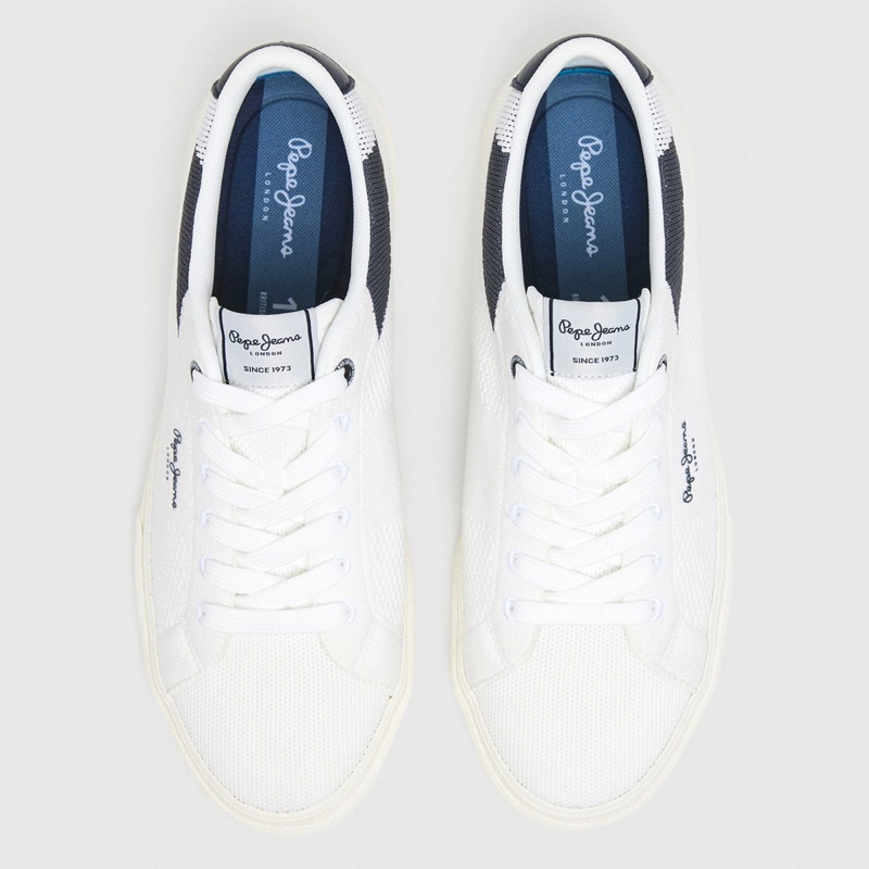 ZAPATILLAS HOMBRE PEPE JEANS LONDON URBANO BLANCO KENTON KNIT - 3