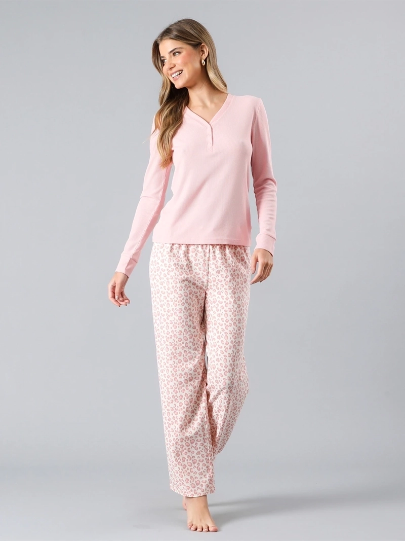POLERÓN PIJAMA TOBILLERA MUJER FLORES CORALFLEECE 33773 - 5