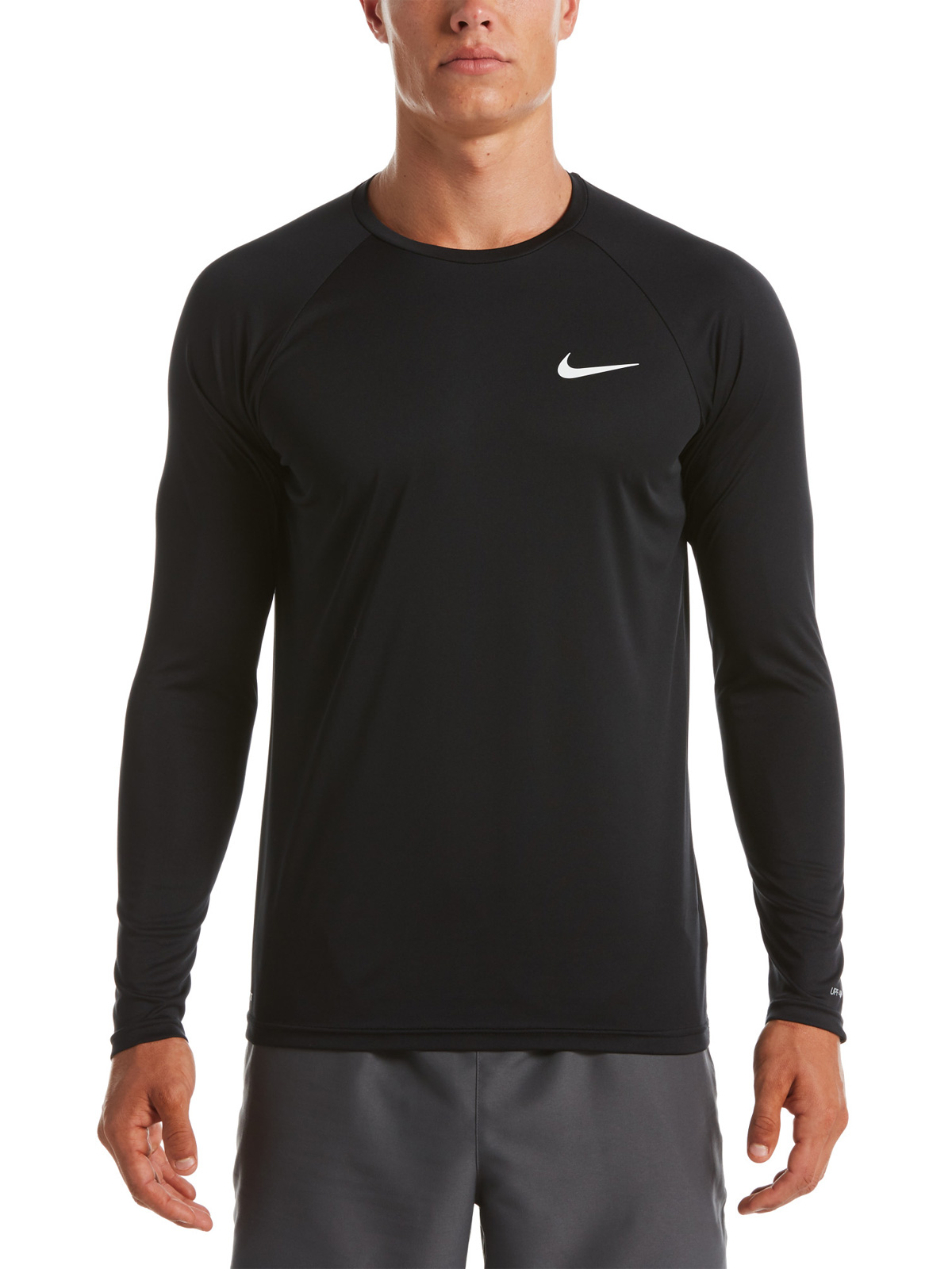 NIKE POLERA HOMBRE NIKE NESSA587-001 NEGRO MANGA LARGA HYDROGUARD 40 UPF