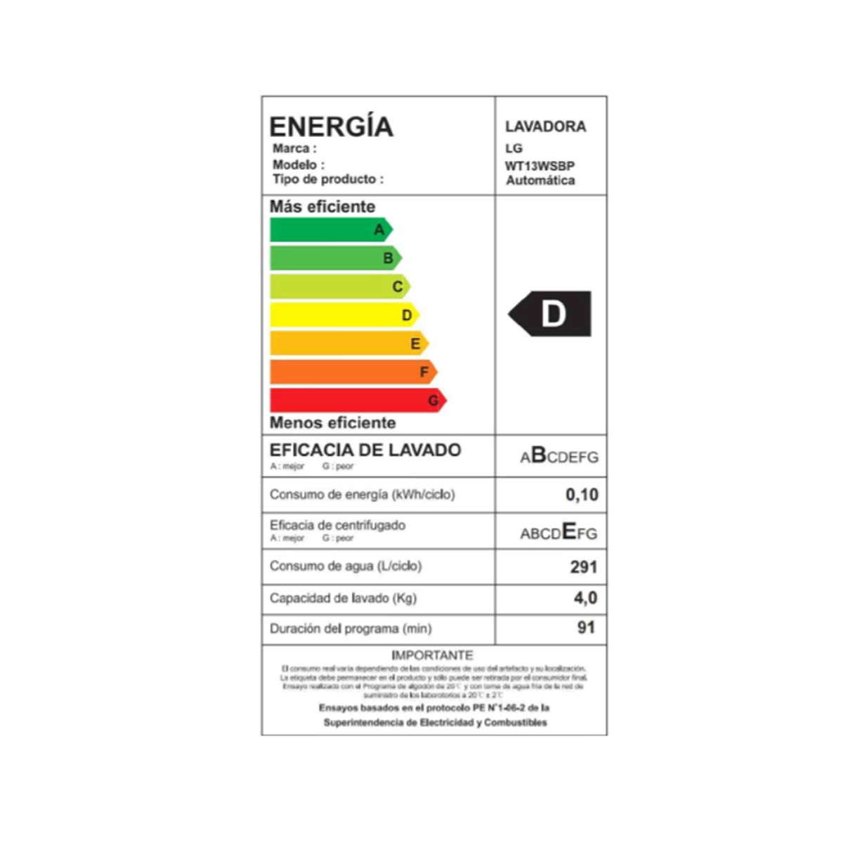 LAVADORA CARGA SUPERIOR LG WT13WSBP 13KG BLANCO - 11