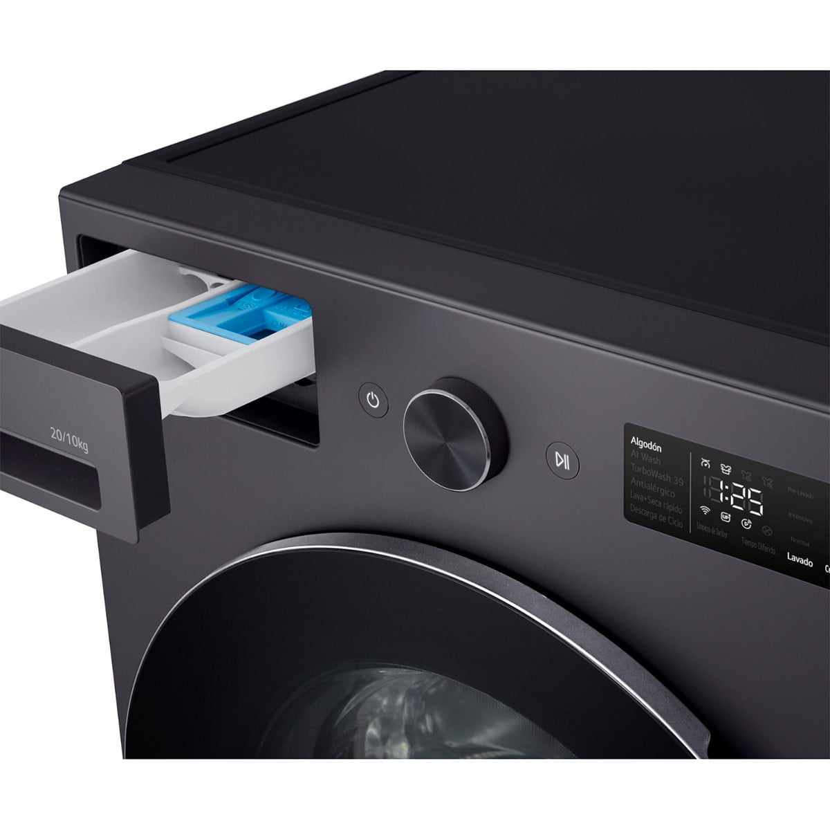 LAVADORA SECADORA LG WD20EGNTSPG 20KG 10KG GRAFITO - 8