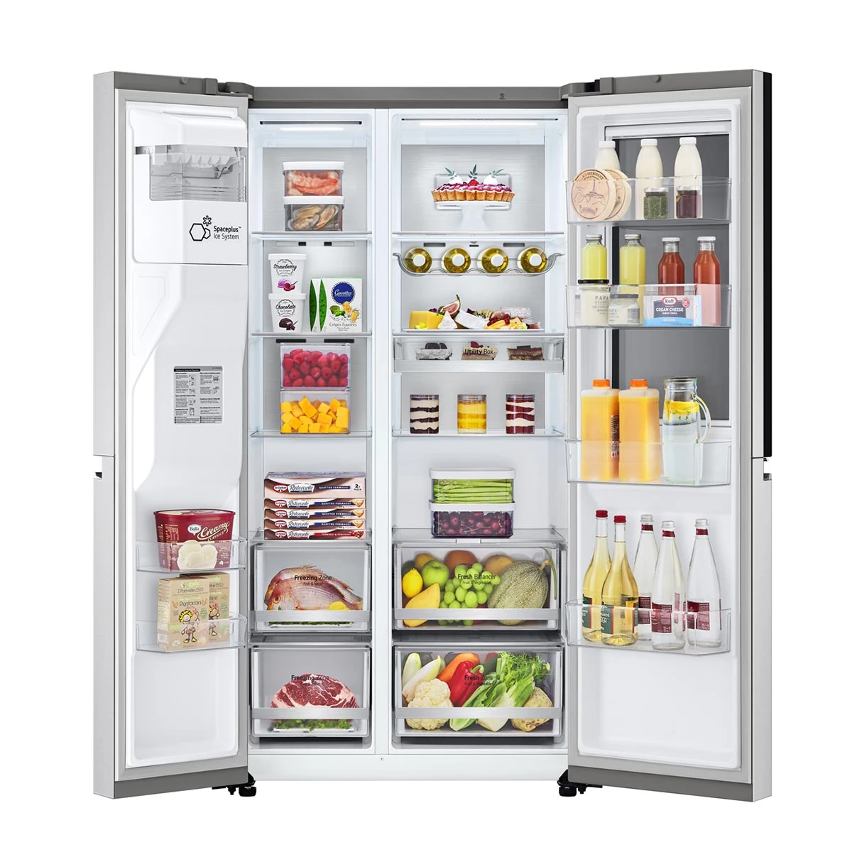 REFRIGERADOR SIDE BY SIDE LG GS66SXNC 635L NO FROST PLATA - 7