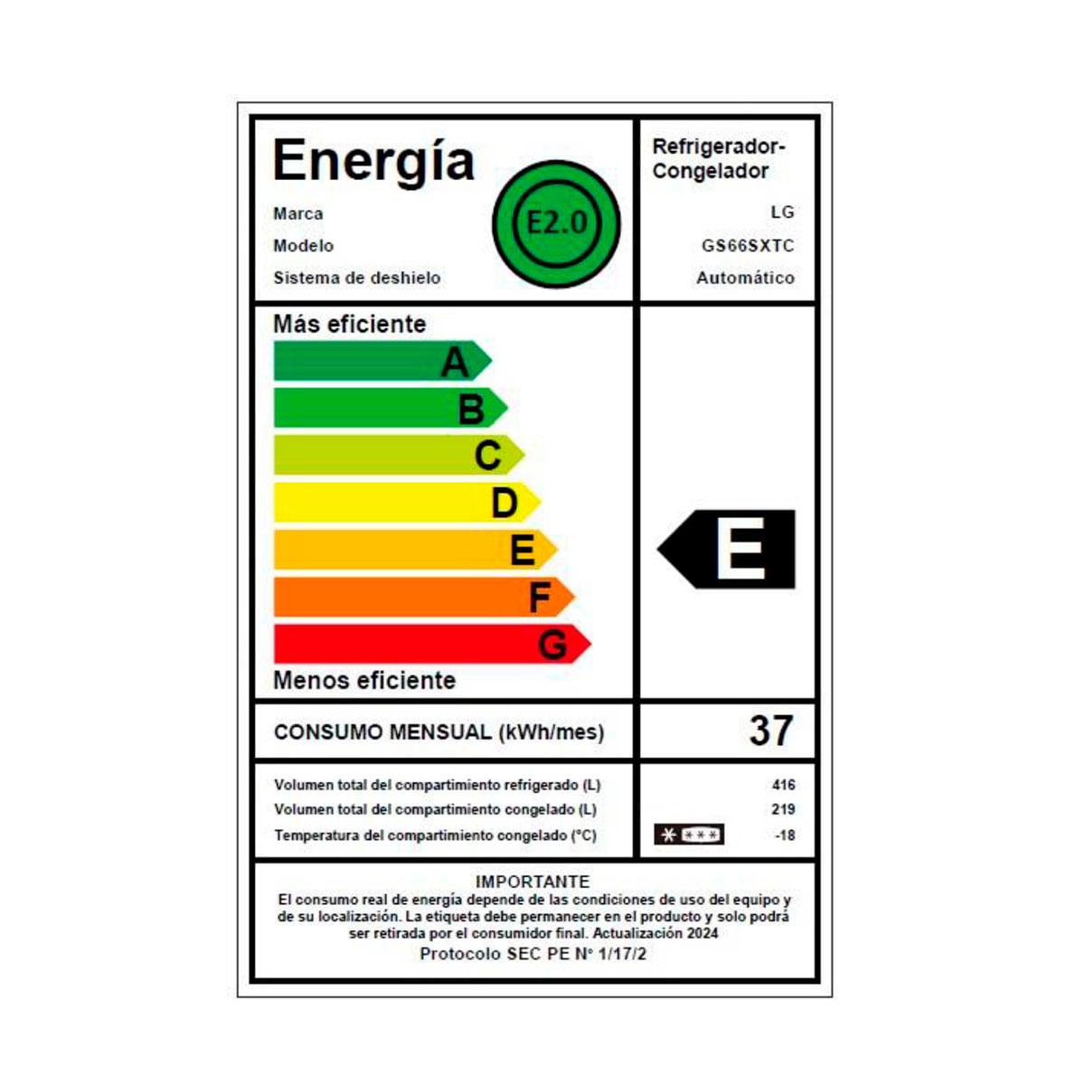 REFRIGERADOR SIDE BY SIDE LG GS66SXTC 635L NO FROST GRAFITO - 15