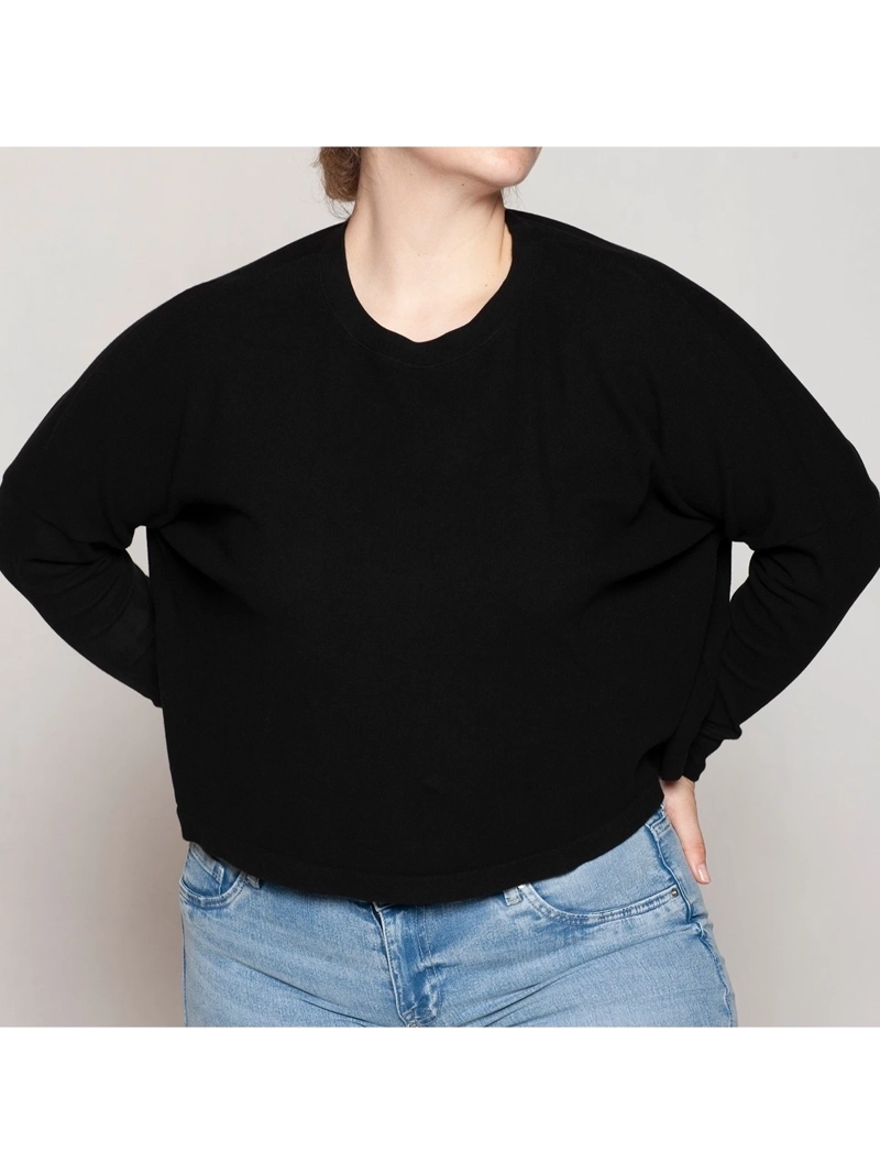 POLERÓN MANGA LARGA MUJER MONARCH NEGRO CUELLO POLO - 2