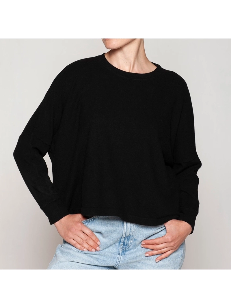 POLERÓN MANGA LARGA MUJER MONARCH NEGRO CUELLO POLO - 3