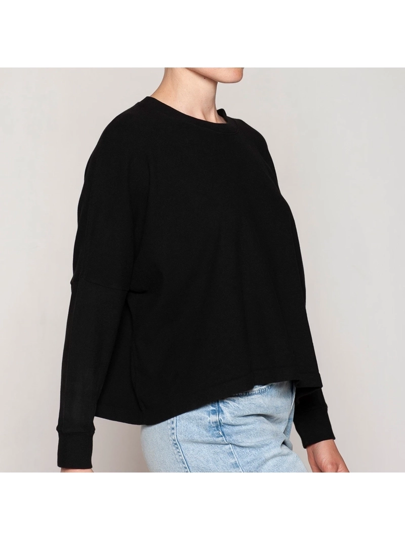 POLERÓN MANGA LARGA MUJER MONARCH NEGRO CUELLO POLO - 4