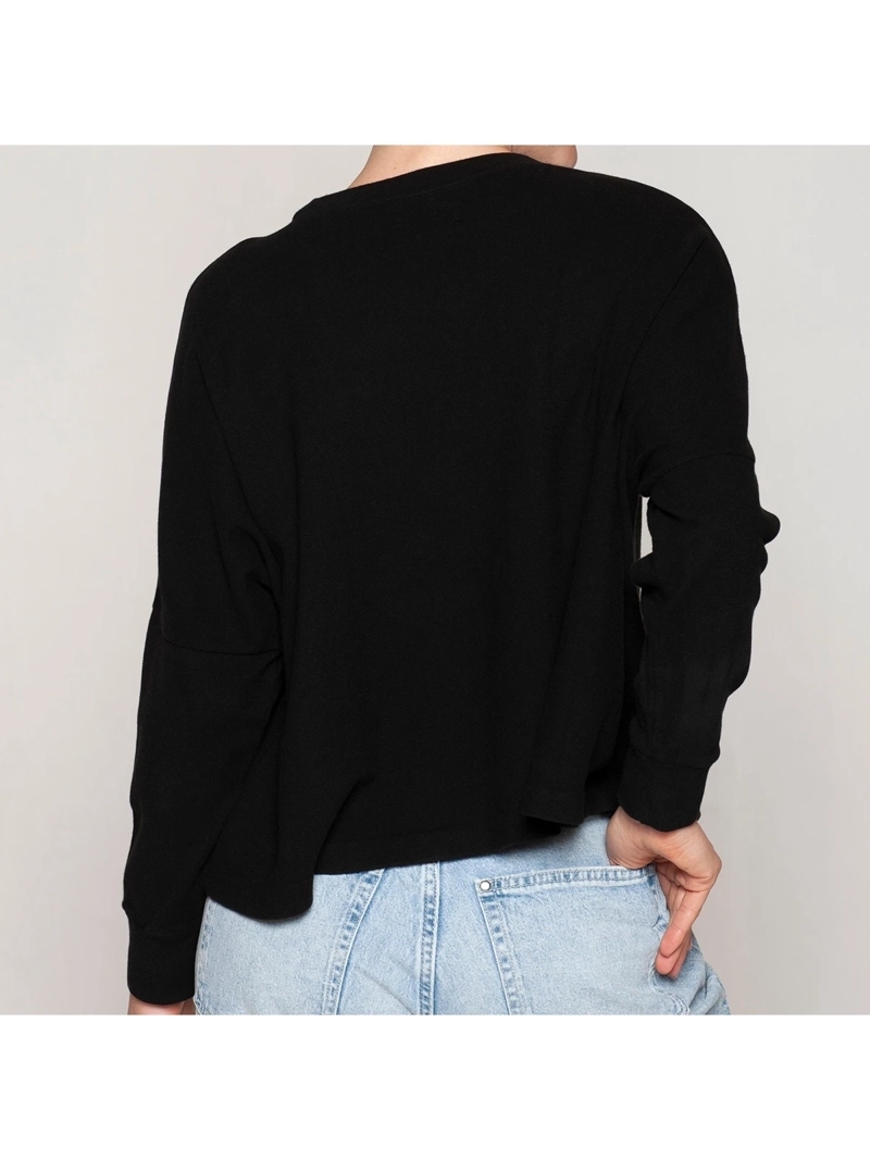 POLERÓN MANGA LARGA MUJER MONARCH NEGRO CUELLO POLO - 5