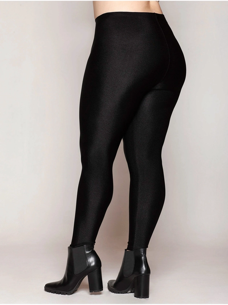 LEGGINS MUJER MONARCH NEGRO SATINADO - 5