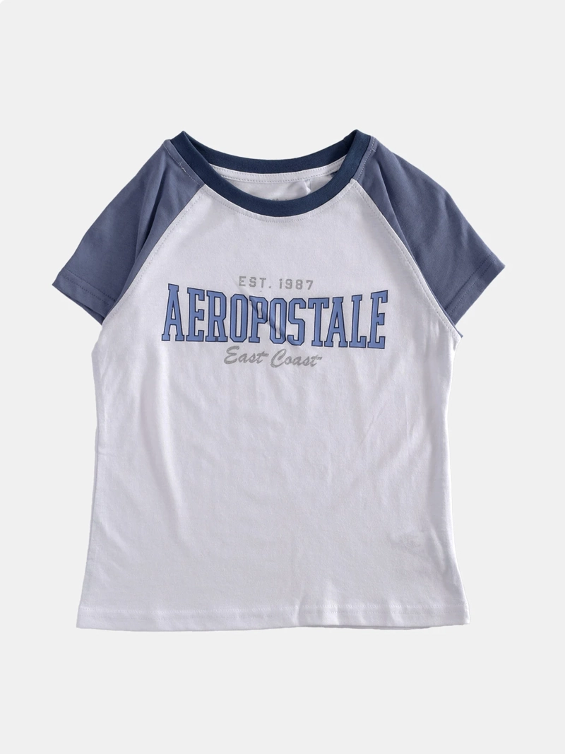 POLERA MANGA CORTA NIÑA AEROPOSTALE RAGLAN - 1