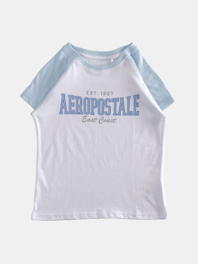 POLERA MANGA CORTA NIÑA AEROPOSTALE RAGLAN - 1