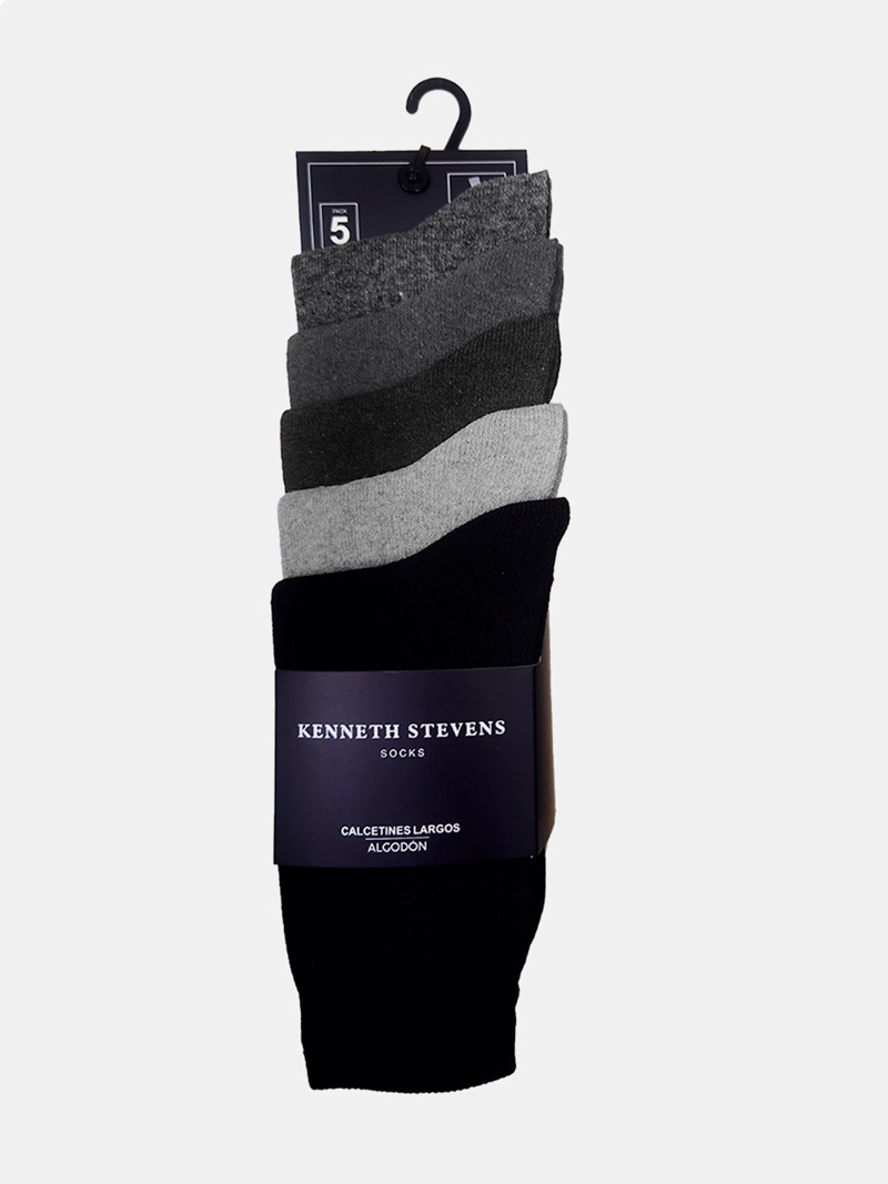 PACK X5 CALCETINES ALGODÓN HOMBRE KENNETH STEVENS - 7