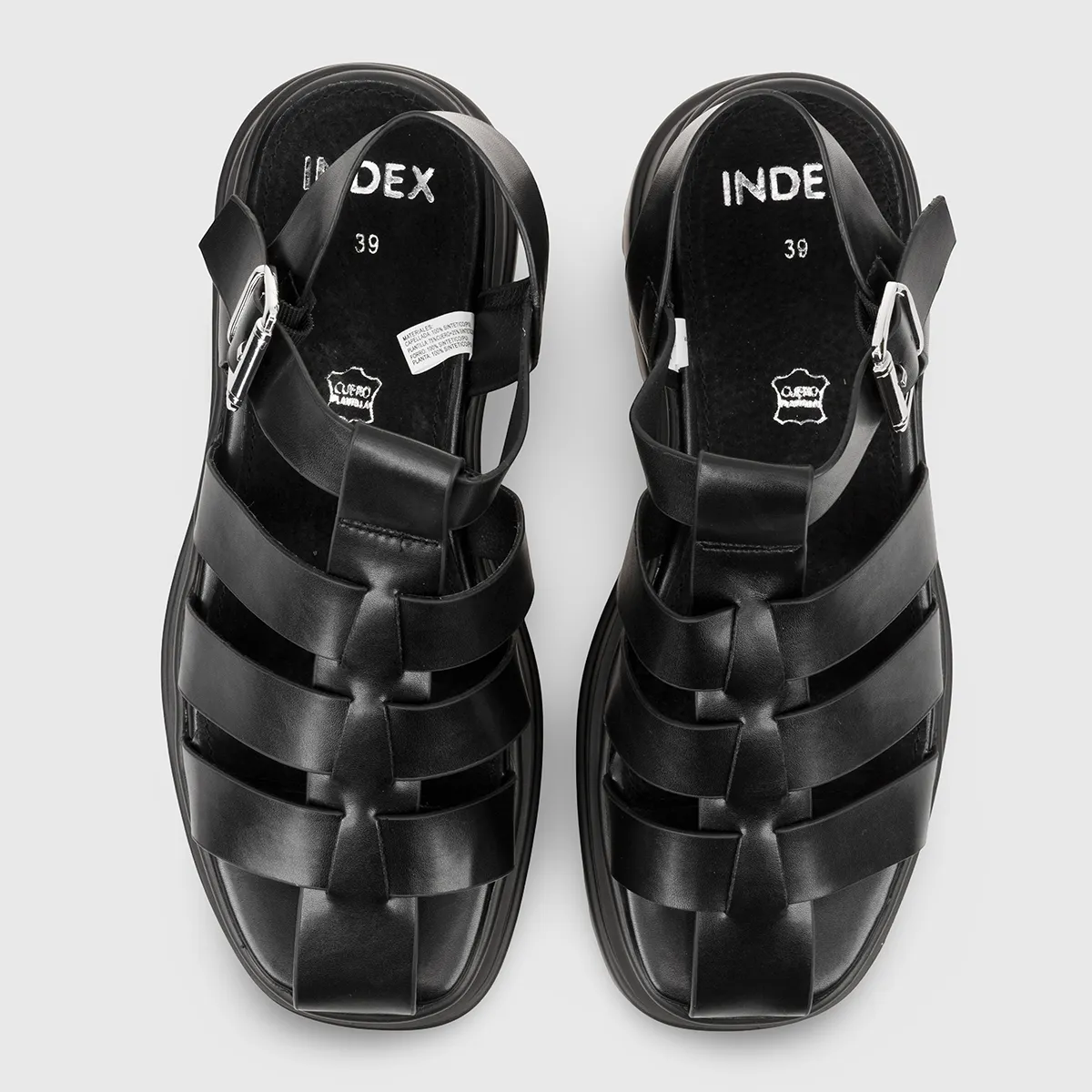 SANDALIAS MUJER INDEX CASUAL NEGRO IMORAN - 4