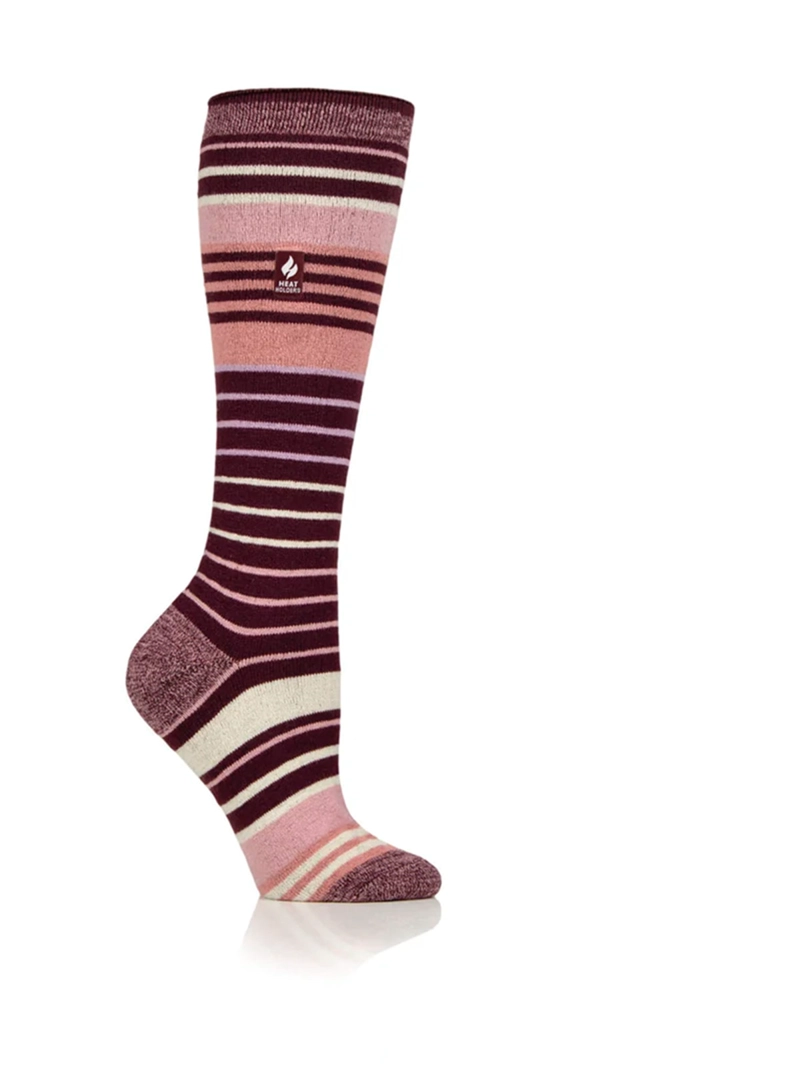 CALCETÍN HEAT HOLDERS STRIPE SKI ROSA - 2