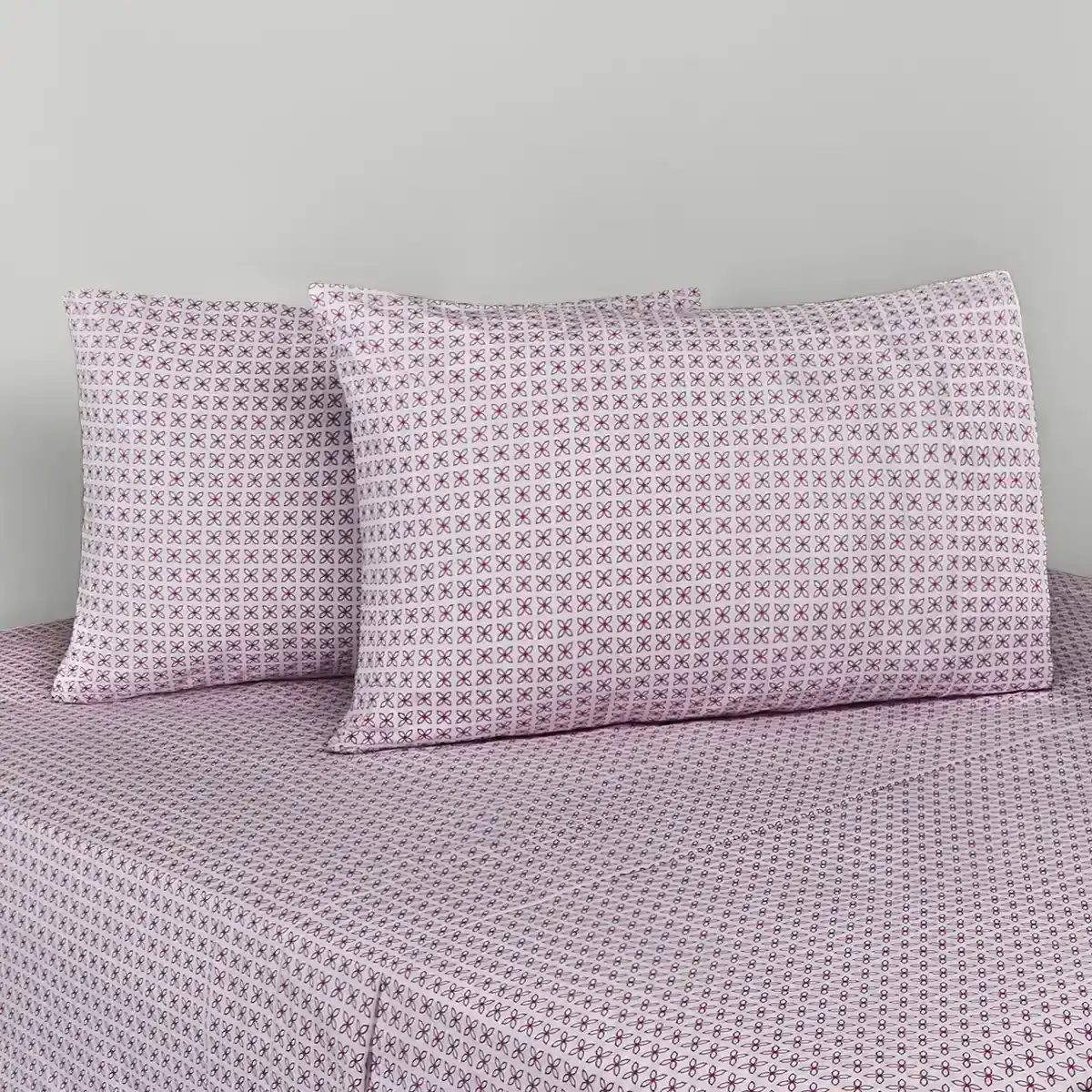 JUEGO DE SÁBANAS RIPLEY HOME ESTAMPADA 180 HILOS 1.5 PLAZAS FLOR GEO