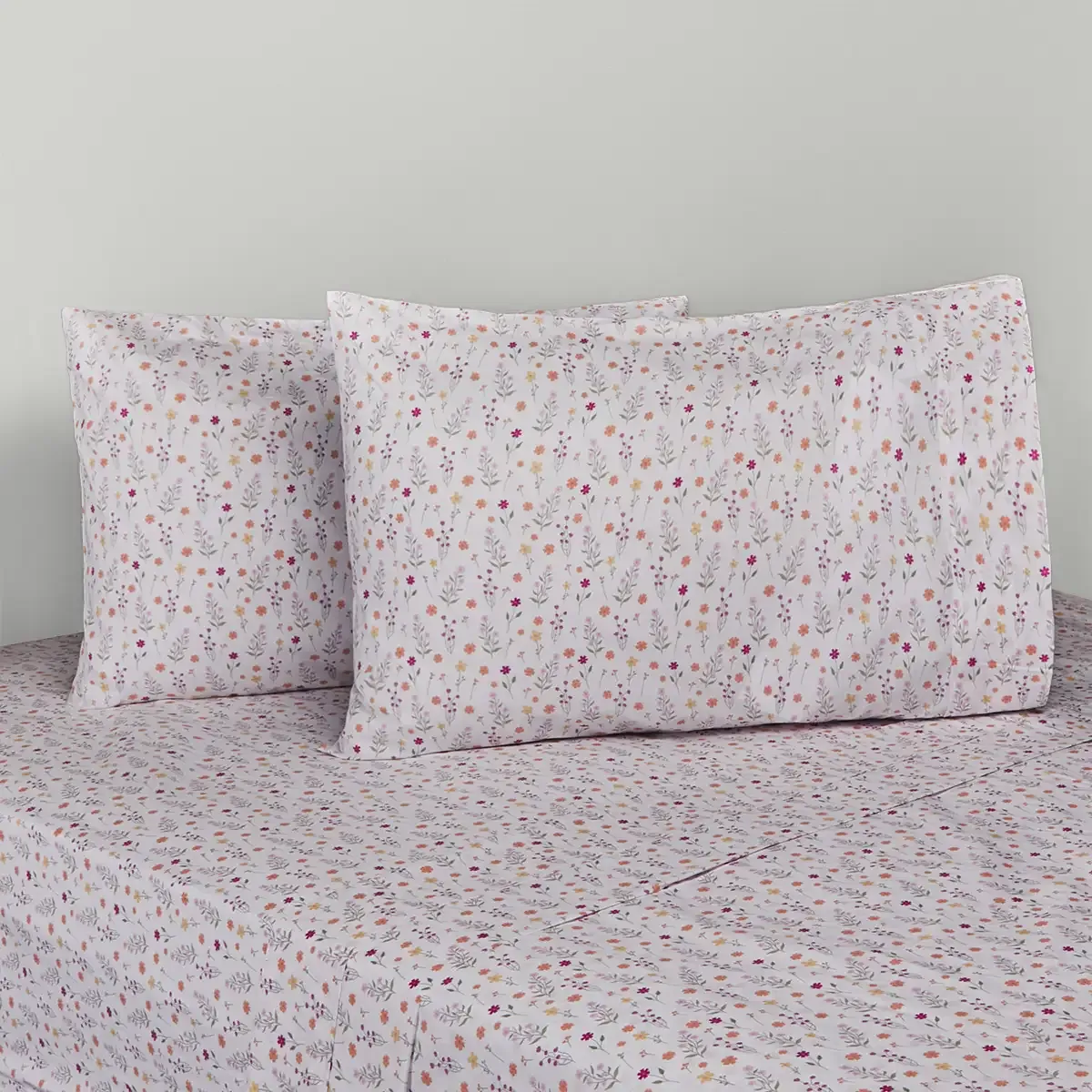 JUEGO DE SÁBANAS RIPLEY HOME ESTAMPADA 180 HILOS 2 PLAZAS FLORCITAS - 1