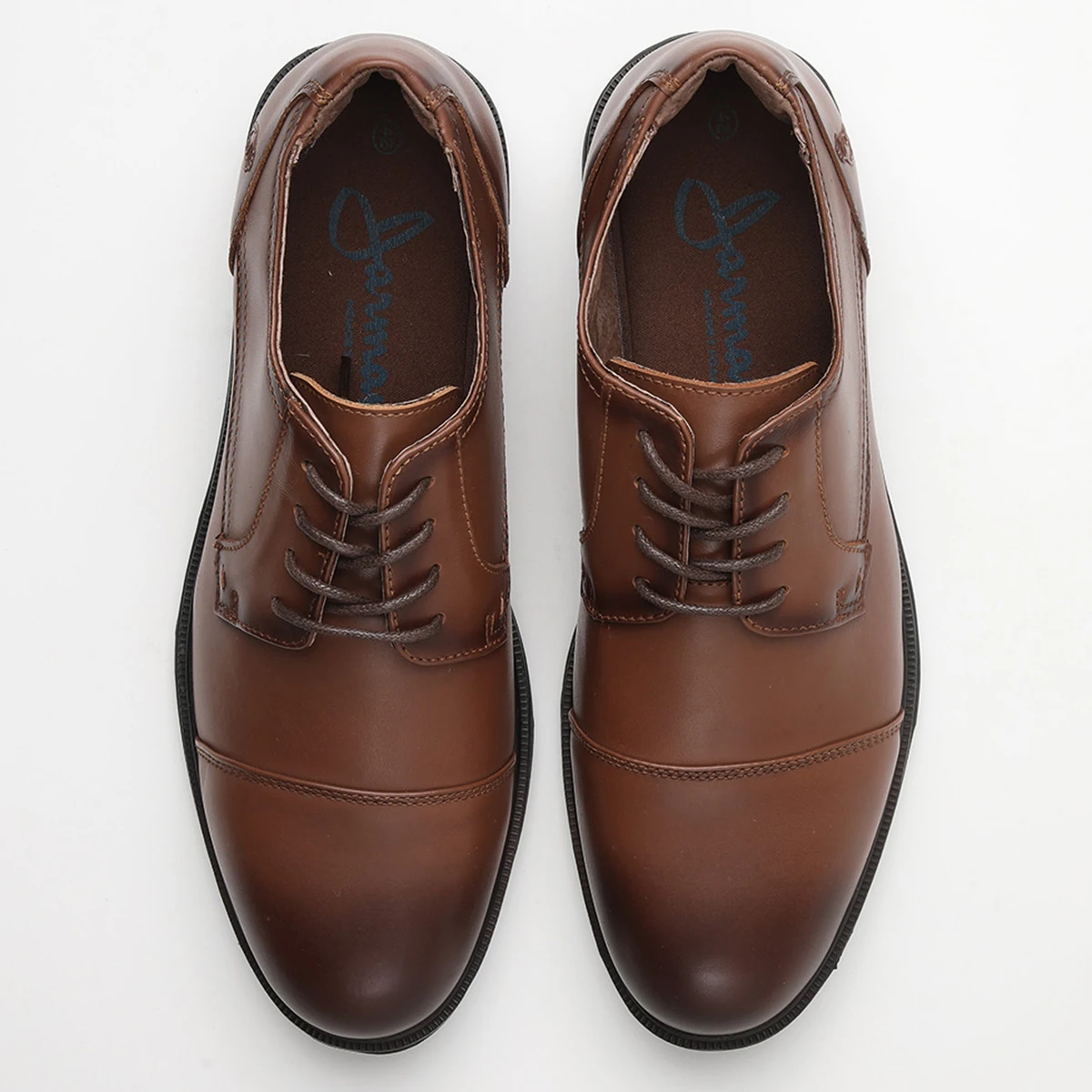 ZAPATOS HOMBRE JARMAN CUERO CAFÉ LJBSS25002 - 3