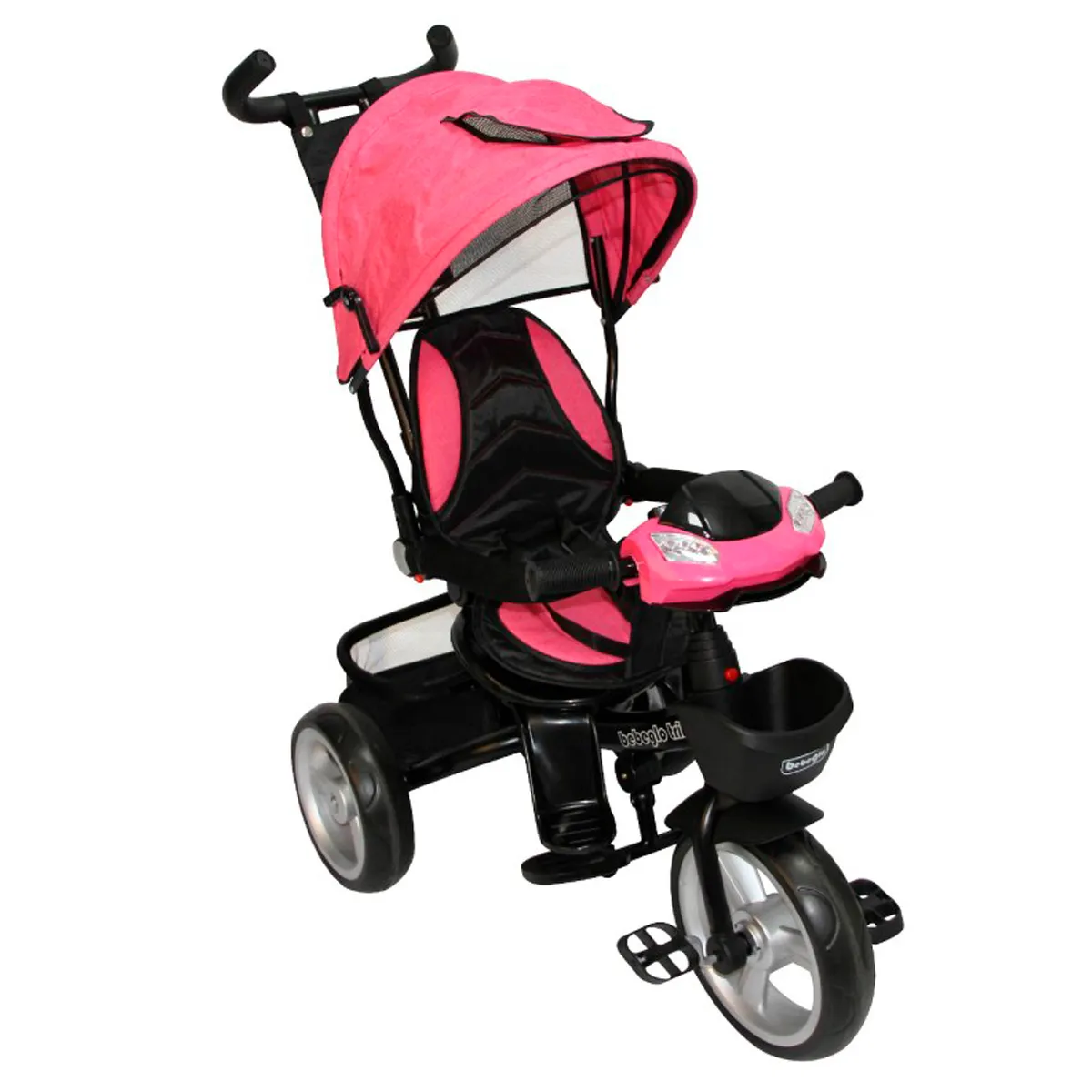 COCHE TRICICLO BEBEGLO FUCSIA COCHE TRICILO BT ST RS-4080 - 1