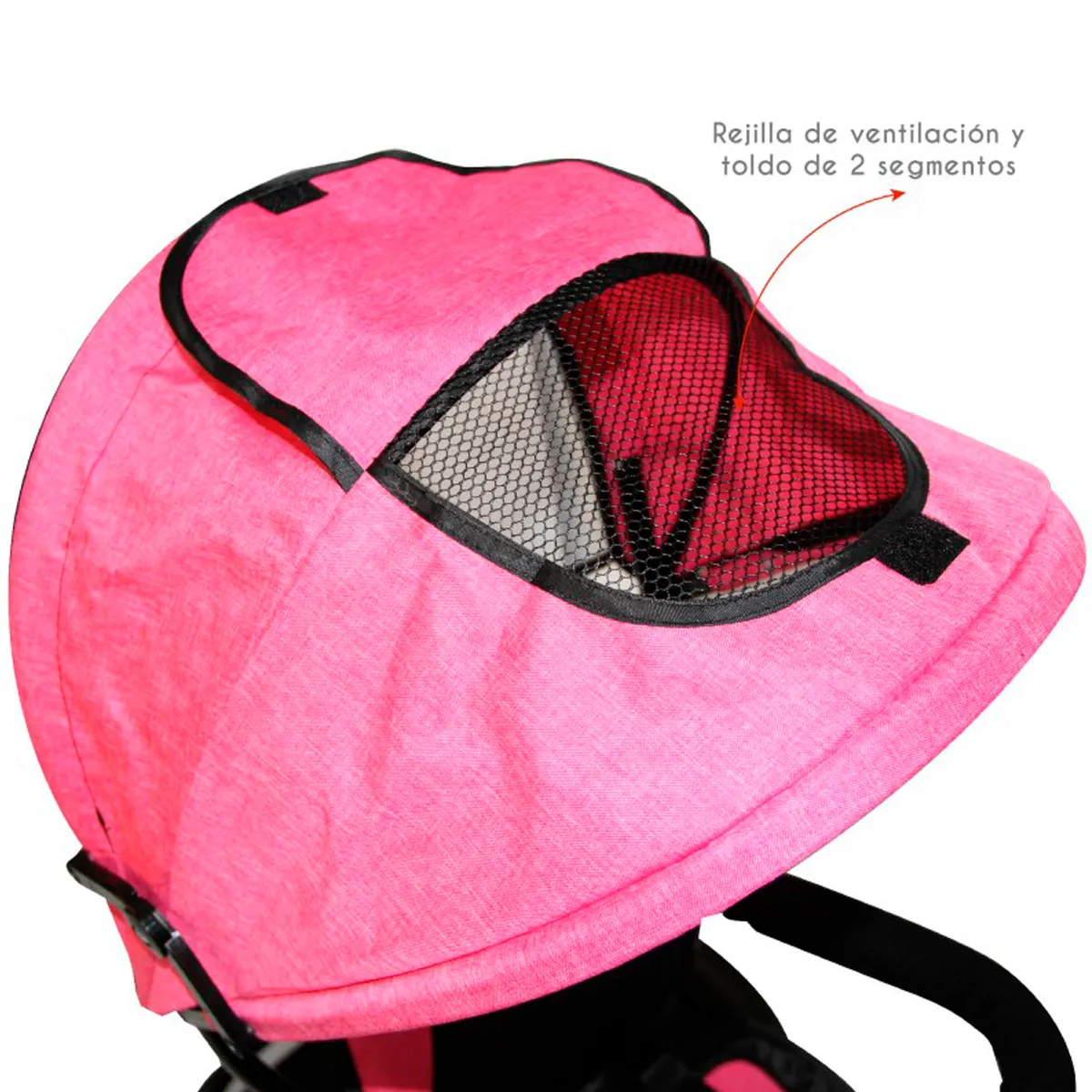 COCHE TRICICLO BEBEGLO FUCSIA COCHE TRICILO BT ST RS-4080 - 6
