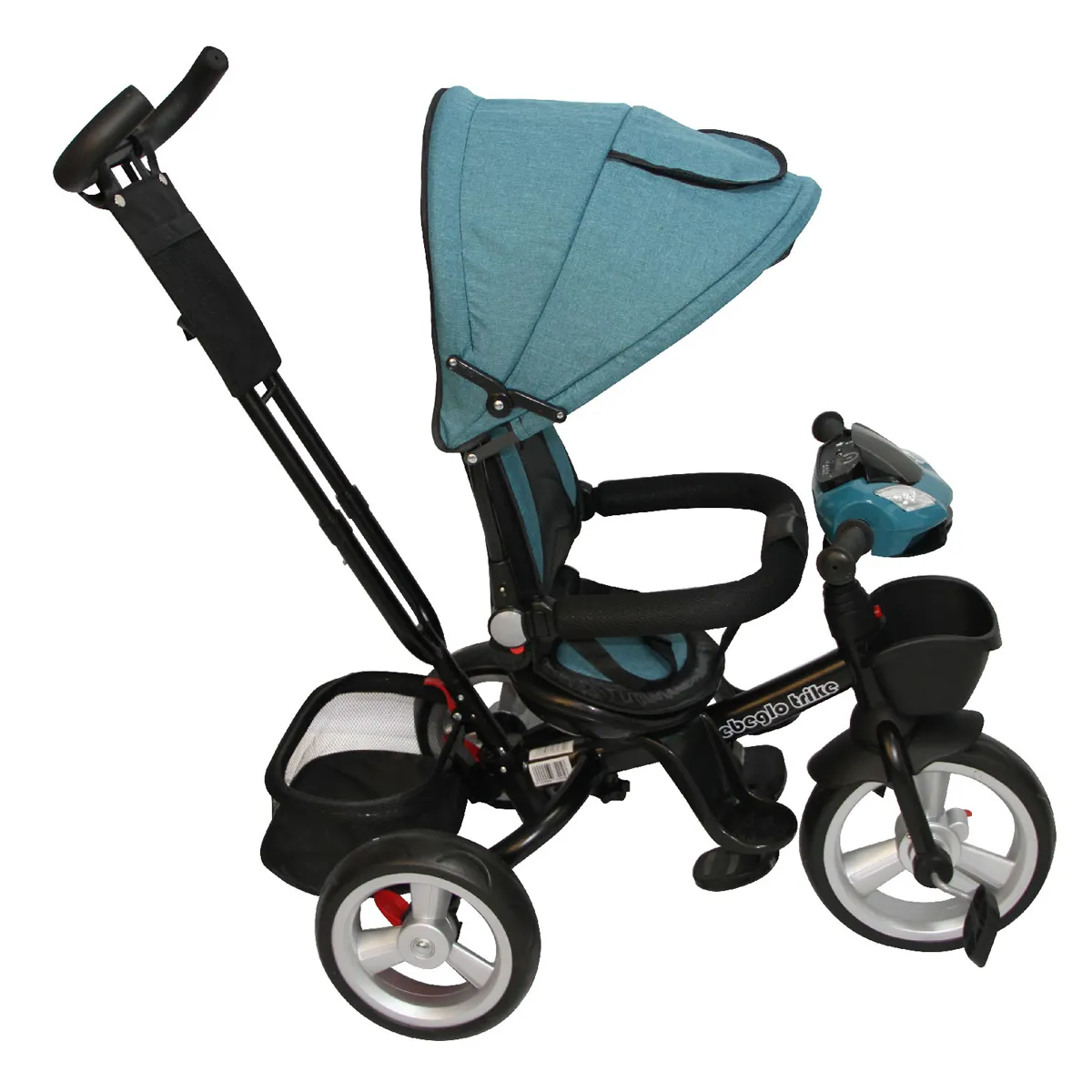 COCHE TRICICLO BEBEGLO TURQUESA COCHE TRICILO BT ST RS-4080 - 3