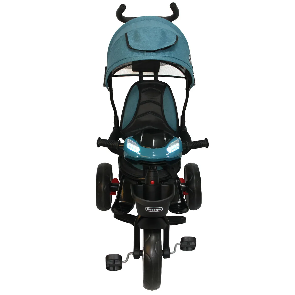 COCHE TRICICLO BEBEGLO TURQUESA COCHE TRICILO BT ST RS-4080 - 6