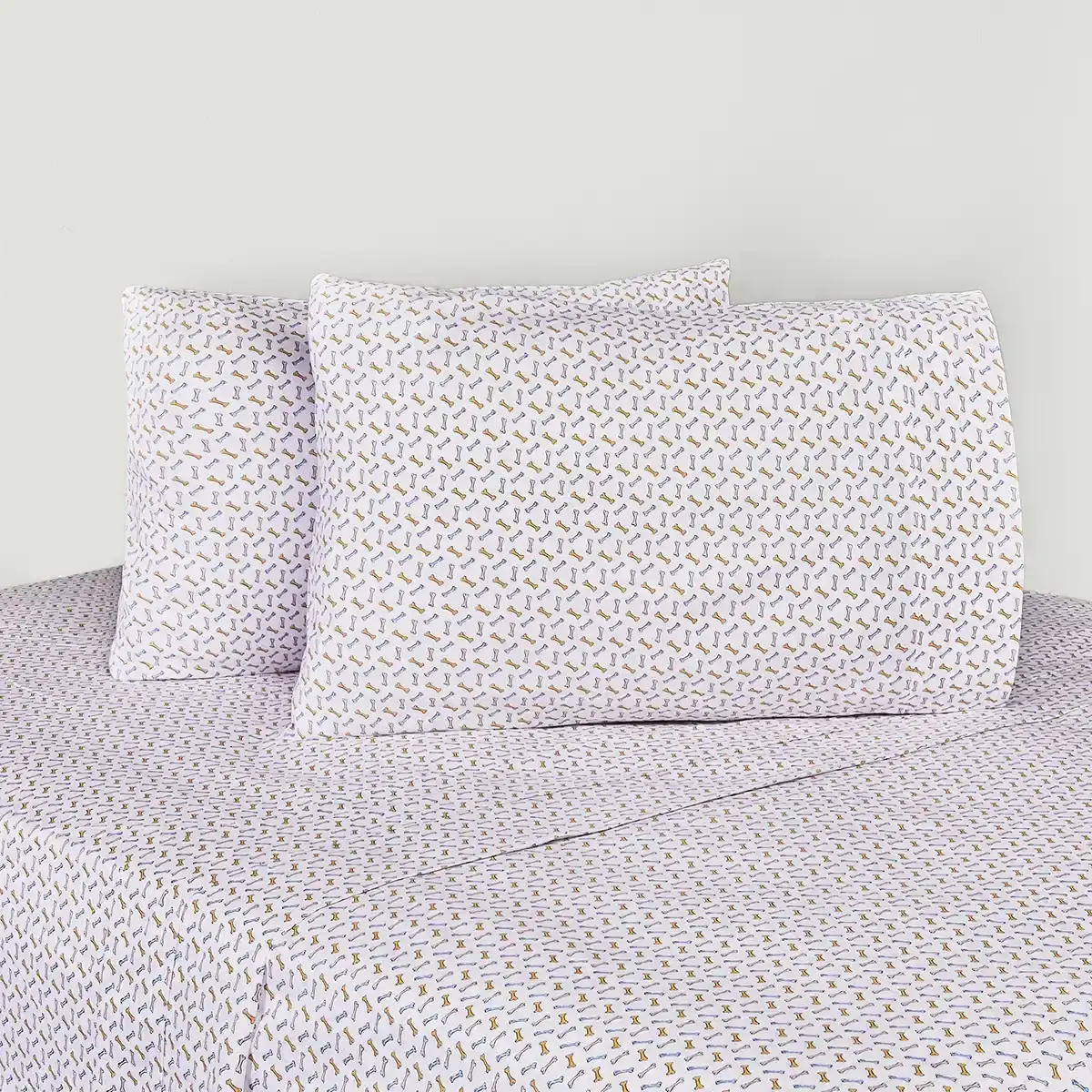 JUEGO DE SÁBANAS RIPLEY HOME ESTAMPADA 144 HILOS 1.5 PLAZAS HUESOS MULTI  - 1