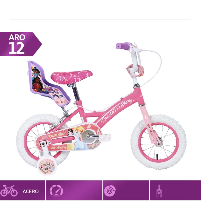 BICICLETA INFANTIL DISNEY PRINCESS ARO 12 - 1