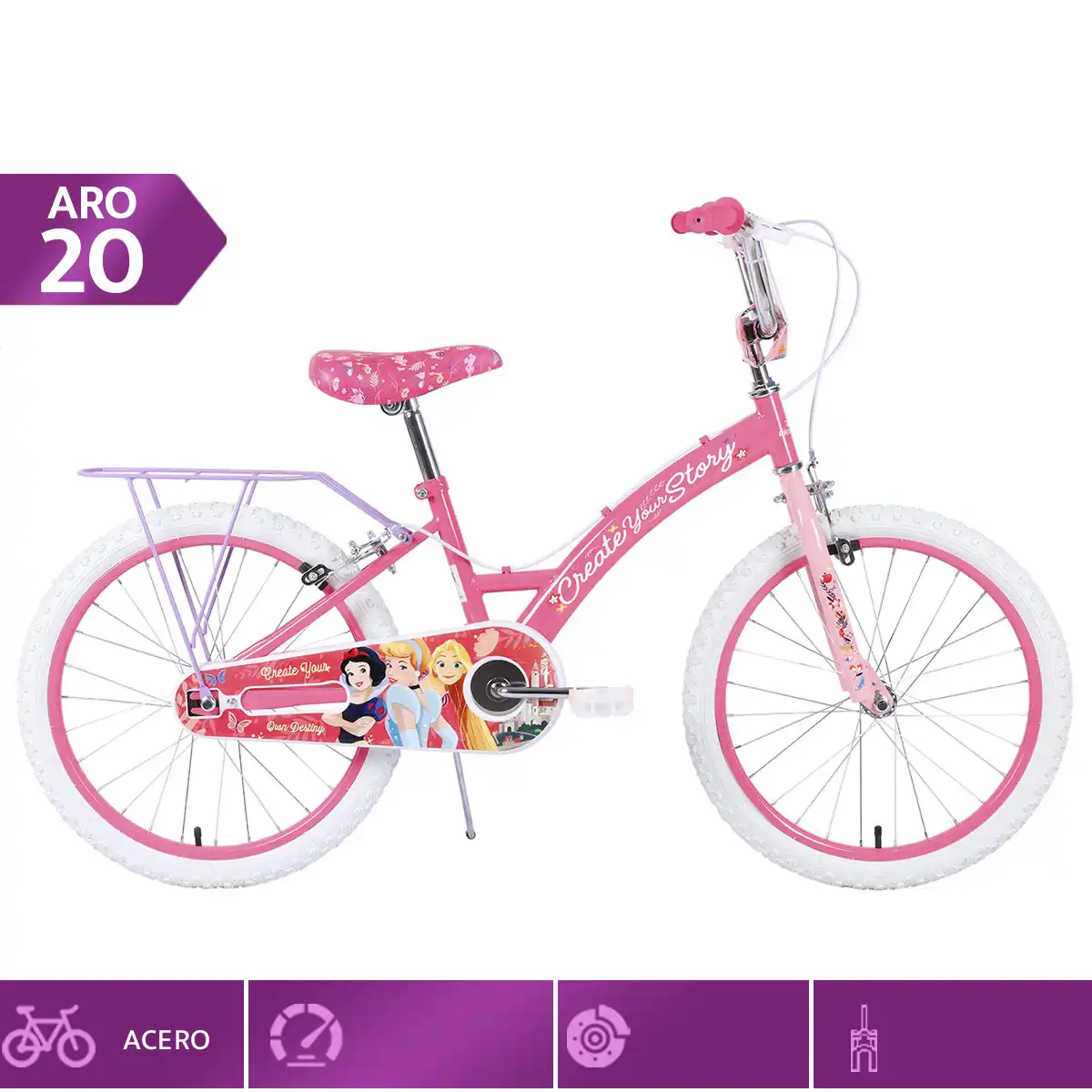 BICICLETA INFANTIL DISNEY PRINCESS ARO 20 - 1