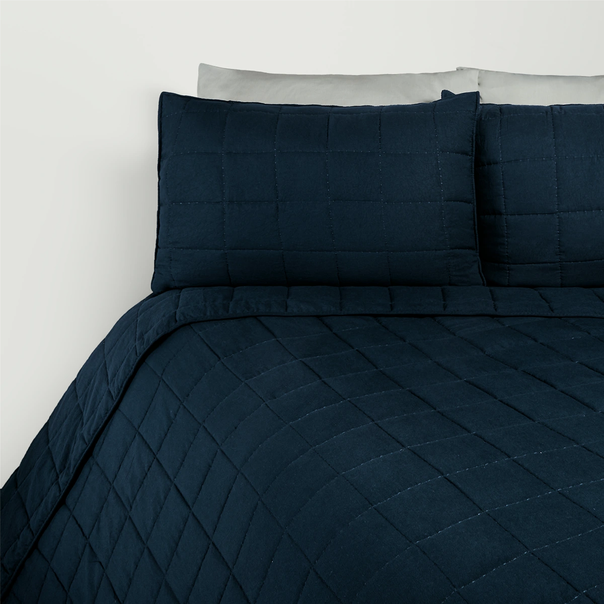 CUBRECAMA RIPLEY HOME WASHED MF 1.5 PLAZAS AZUL - 2