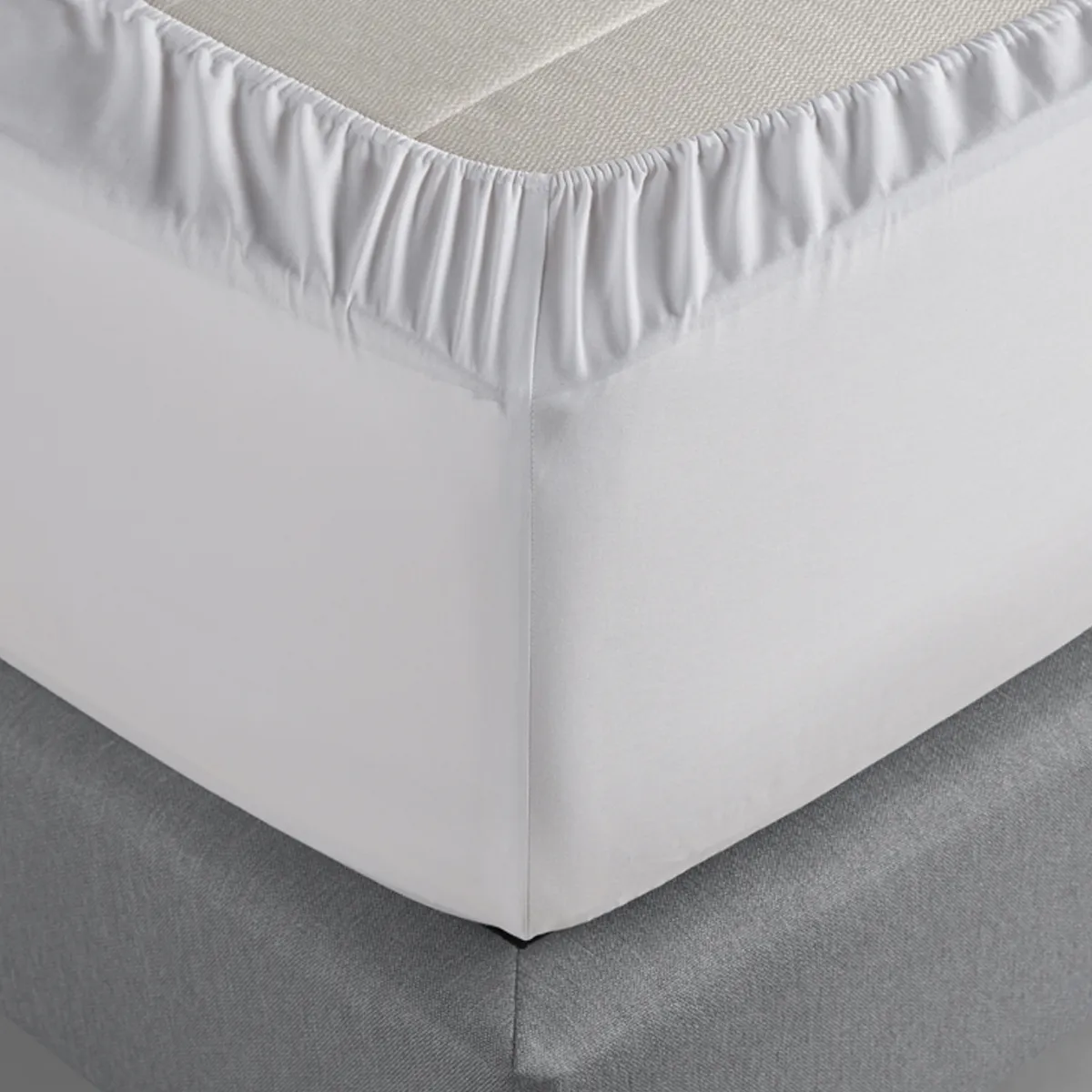 JUEGO DE SÁBANAS ROSEN KING 200 HILOS ALGODÓN BLANCO LISO - 4