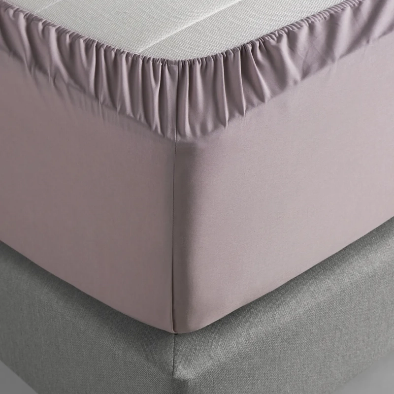 JUEGO DE SÁBANAS ROSEN 1.5 PLAZAS 200 HILOS ALGODÓN MALVA LISO - 4