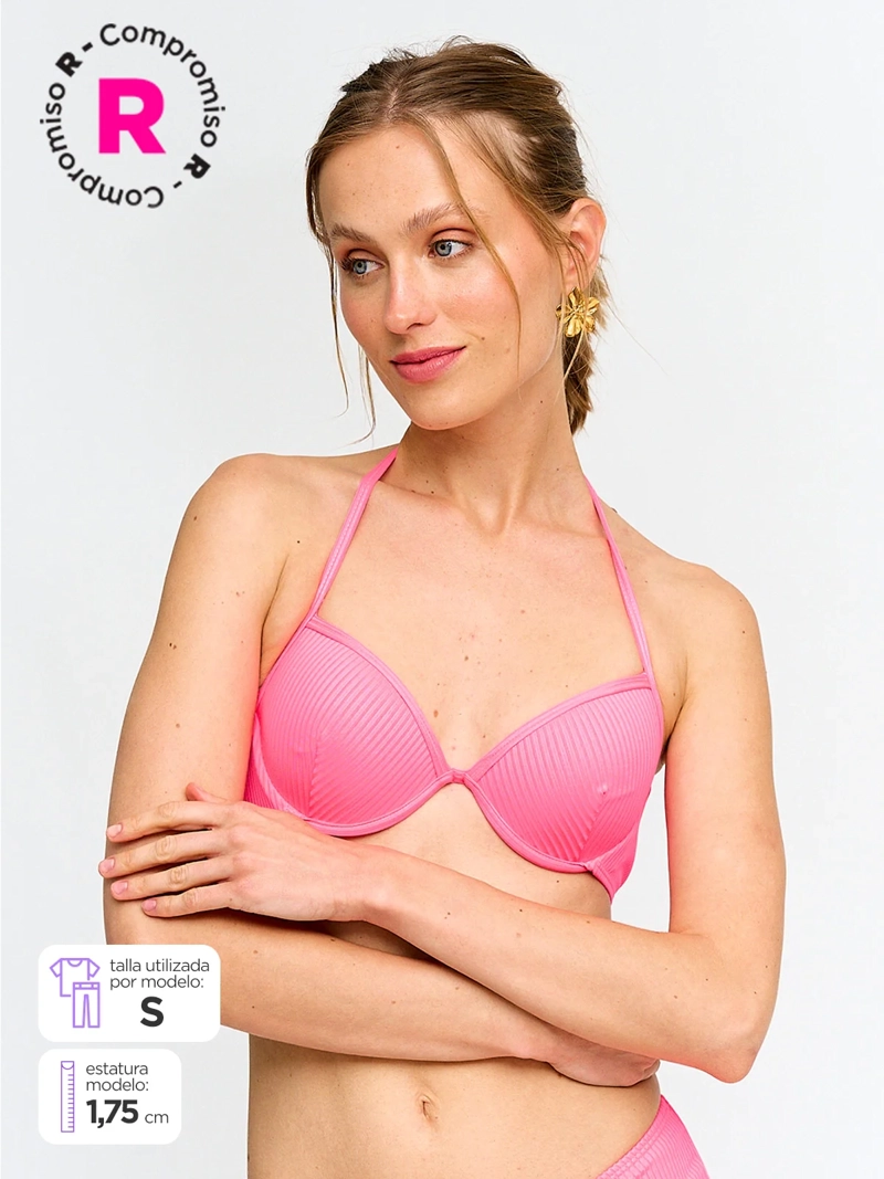 TOP DE BIKINI MUJER INDEX COPA TEXTURA - 1