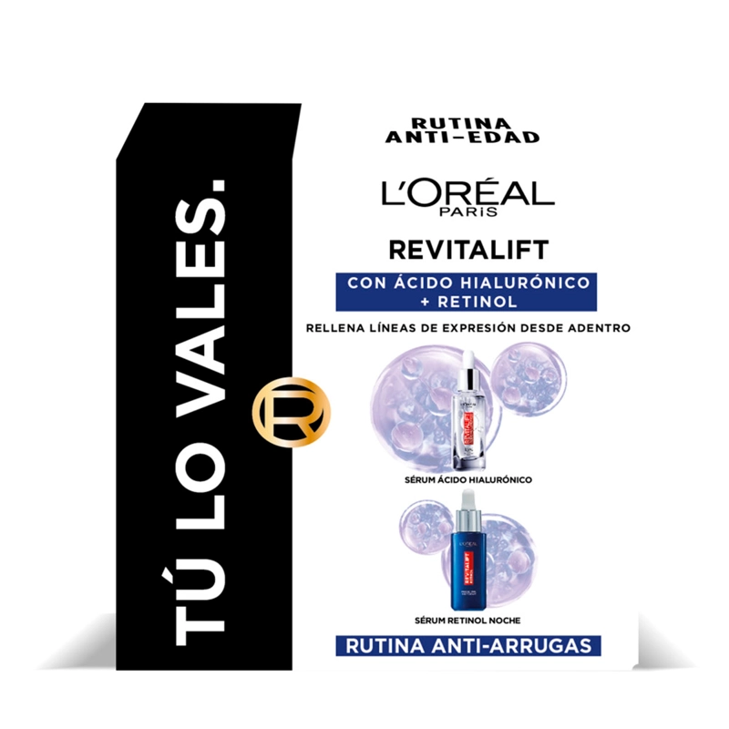 PACK LOREAL SÉRUMS ÁCIDO HIALURÓNICO 30 ML + RETINOL 30 ML - 1