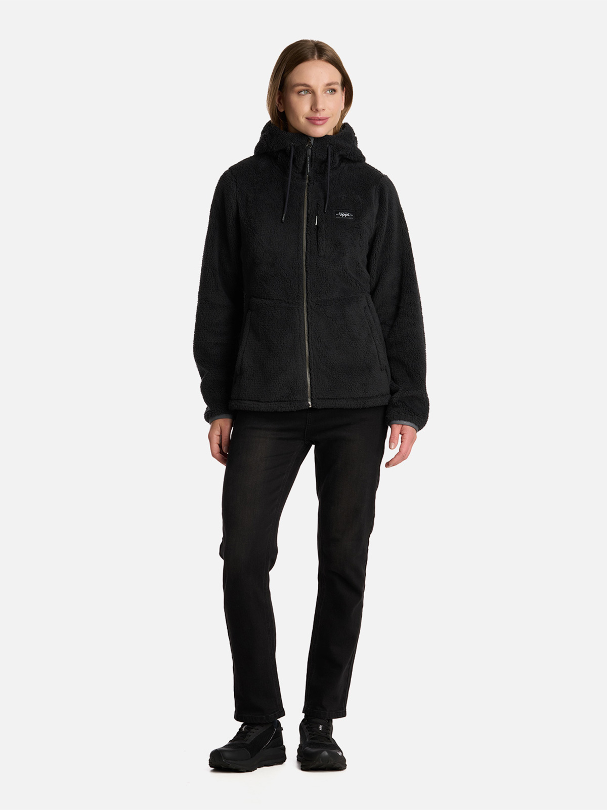 POLAR MUJER LIPPI BEAR SHAGGY NEGRO PRO HOODY - 6