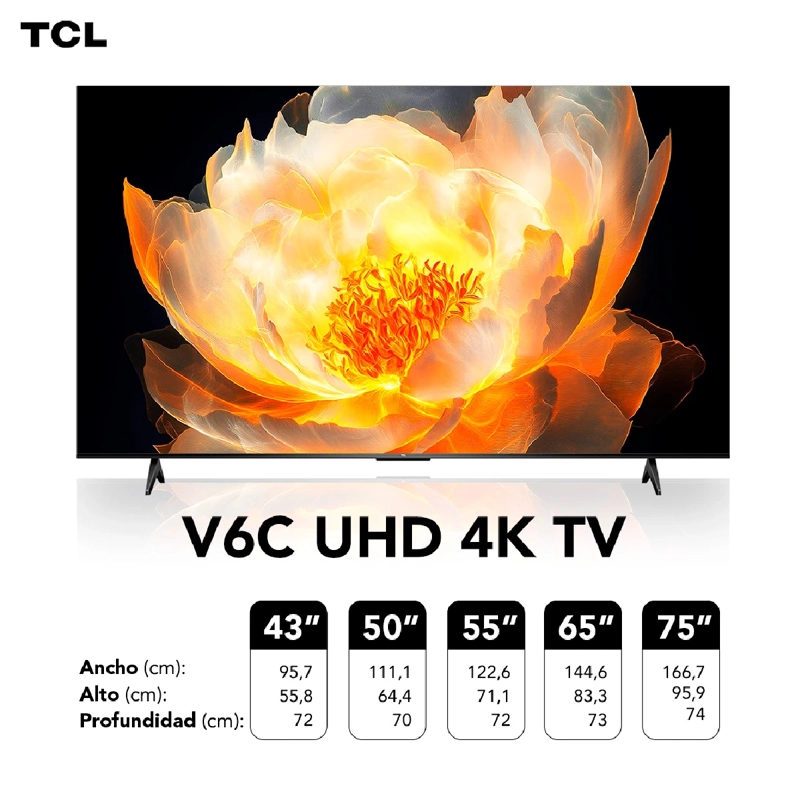 SMART TV TCL LED 4K UHD 43” 43V6C - 12