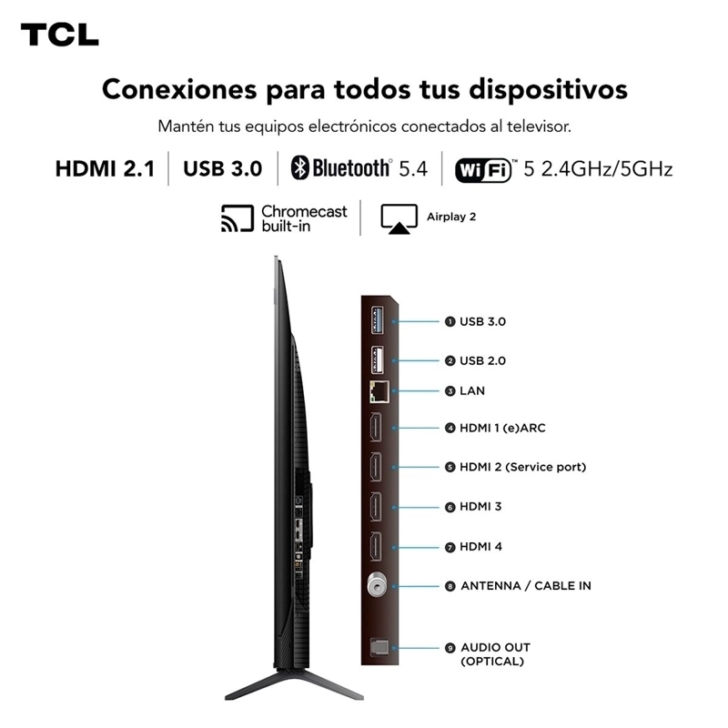 SMART TV TCL QLED 4K UHD 65” 65P8K Negro, foto 10