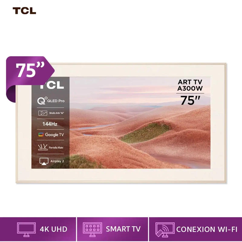 SMART TV ART TCL 75” QLED 4K UHD 75A300W