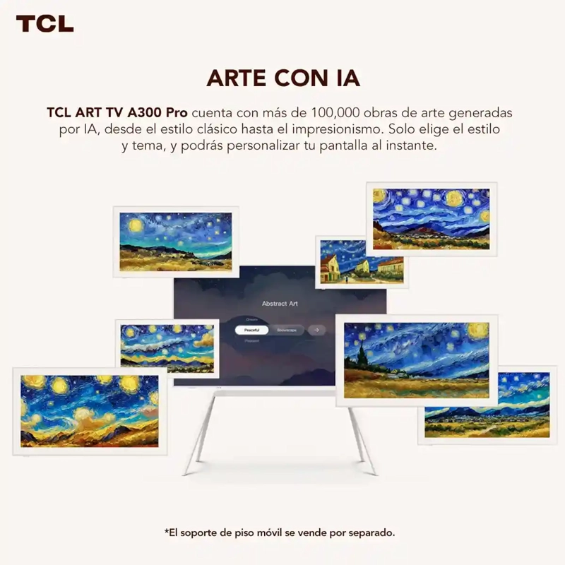 SMART TV ART TCL QLED 4K UHD 85” 85A300 PRO + SOUNDBAR + SUBWOOFER - 4