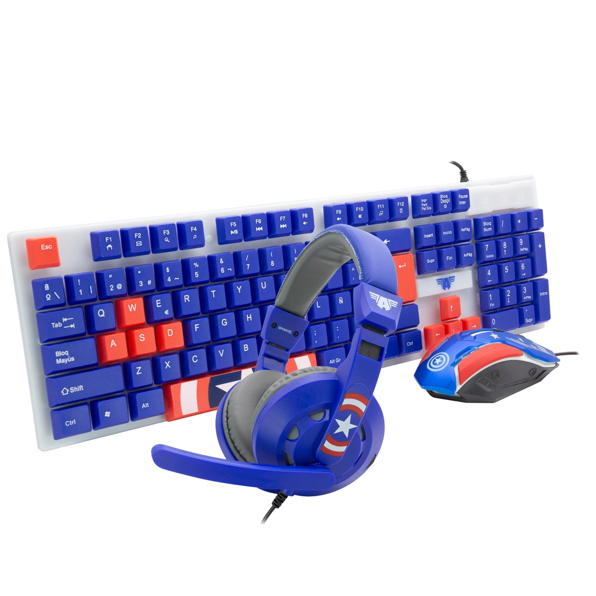 KIT GAMER DISNEY CAPITÁN AMERICA WINDOWS 3 EN 1 - 1